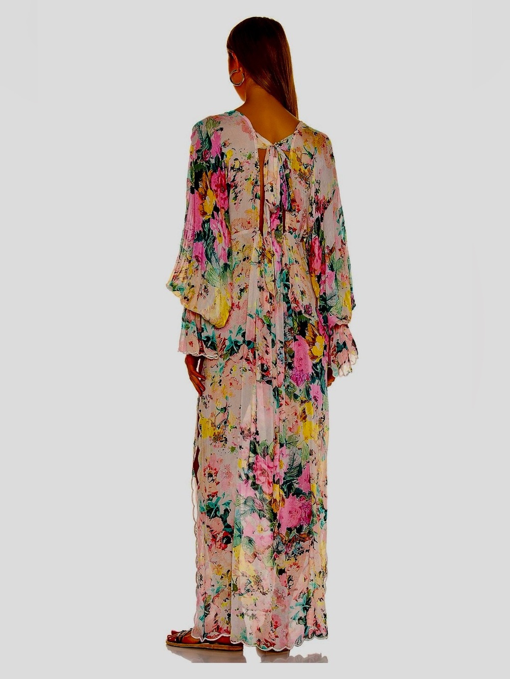 Teien Floral  Purple High-Slit Maxi Dress - Picture 4 of 10